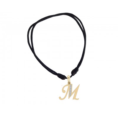 Gold Alphabet M charm